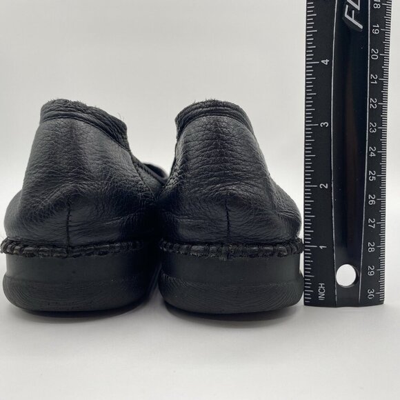 Red Dragonfly Floral Appliqué Black Leather Loafers US Size 5.5, Chinese Sz 225 - Picture 12 of 14